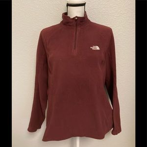 The North Face Hoodless Fleece Sweater Burgundy